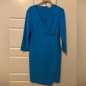 Shoshanna Elegant Blue Long Sleeve Dress